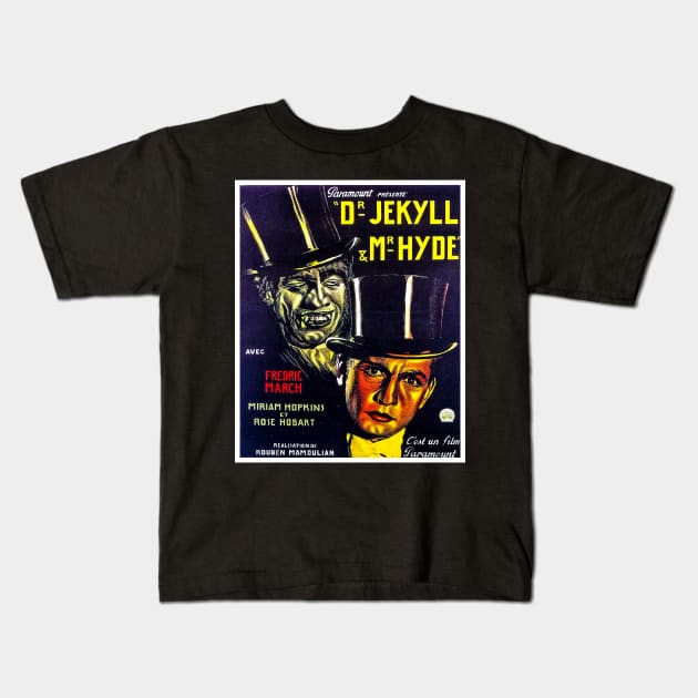 dr jekyll mr. hyde Kids T-Shirt by UNDER THE QUARTER